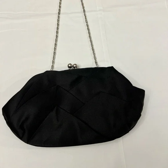 Lulu Townsend Bags Lulu Townsend Black Satin Evening